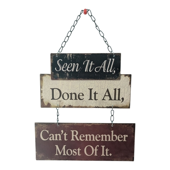 Rustic Wall Sign with Humorous Quote - Picture 1 of 5